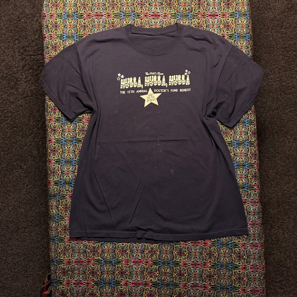 Vintage Corporate Navy Blue XL